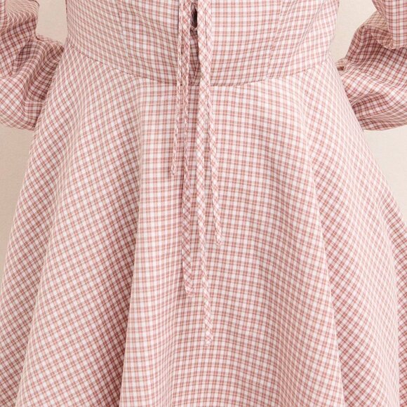 Brown Boho Women's Long Sleeve Ruffled Dress - Picture 9 of 10